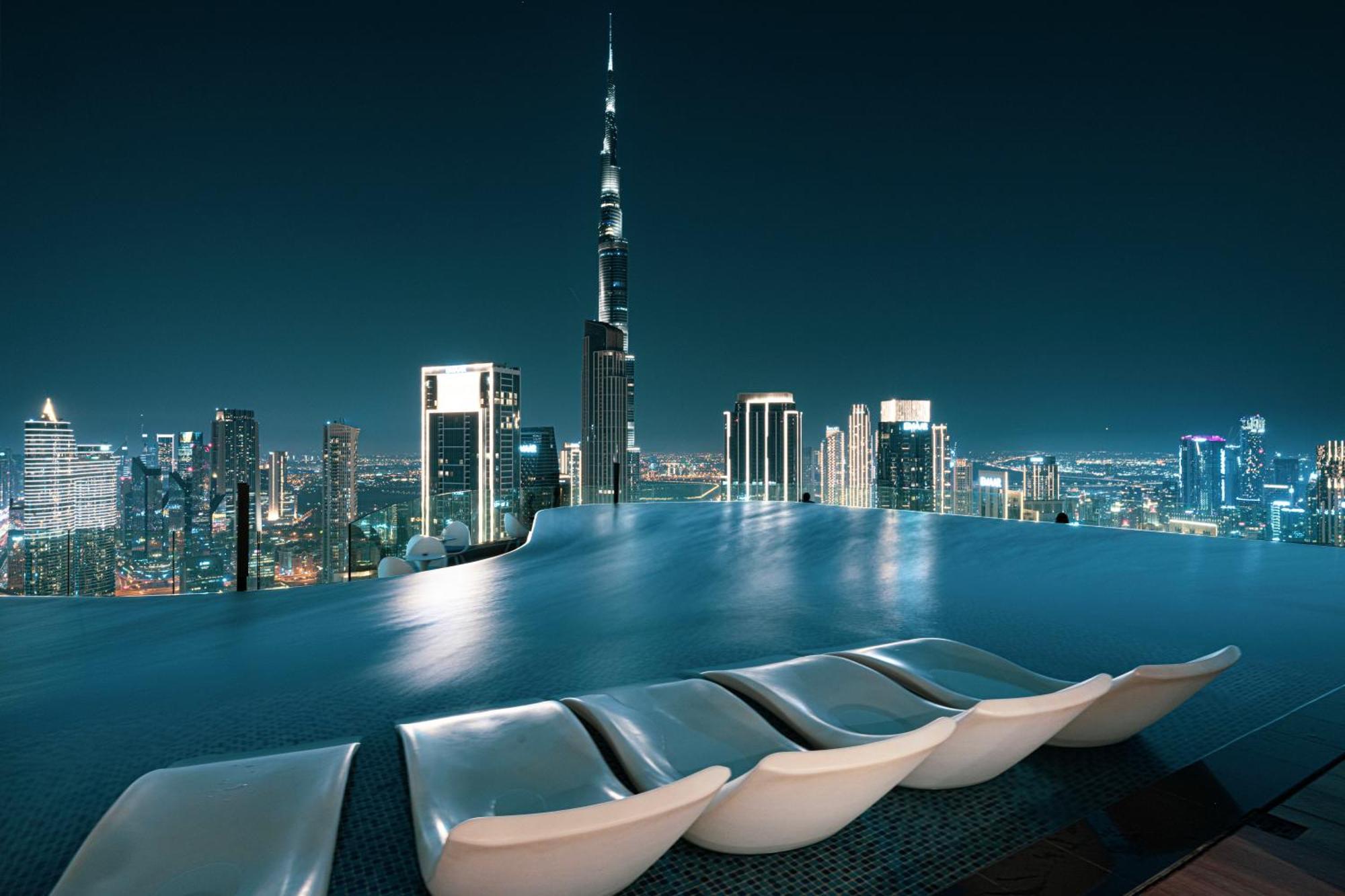 Apartment Scenic Infinity Pool With Burj Khalifa Views Dubai