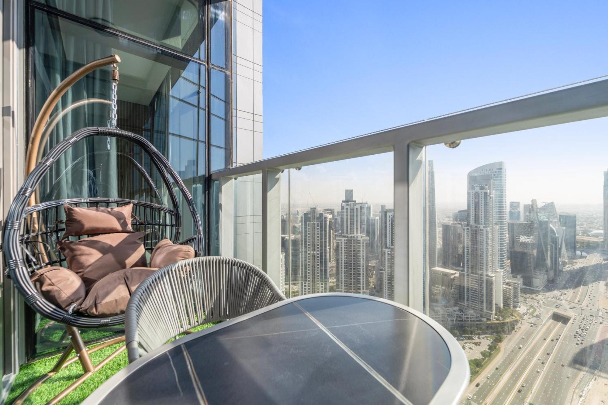 Scenic Infinity Pool With Burj Khalifa Views