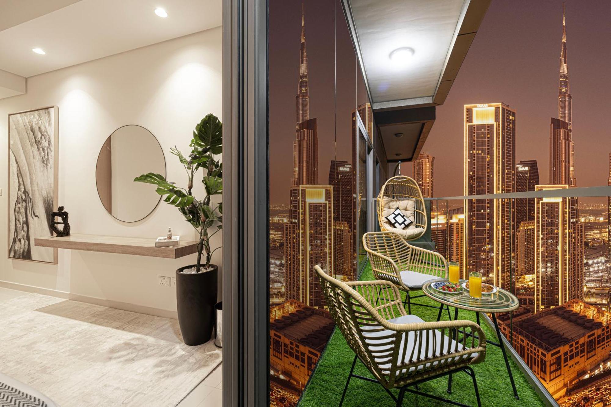 Apartment Scenic Infinity Pool With Burj Khalifa Views